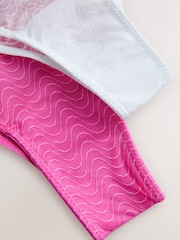 Pink/White Lace Trim Tanga Knickers 2 Pack - Image 9 of 9