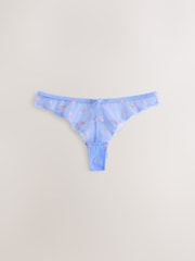 Blue Tulip Embroidered Thong - Image 5 of 7