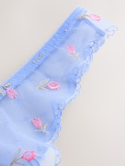 Blue Tulip Embroidered Thong - Image 7 of 7