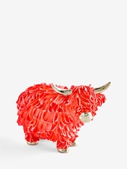 Neon Orange Hamish The Highland Cow Small Ornament - Image 3 of 3