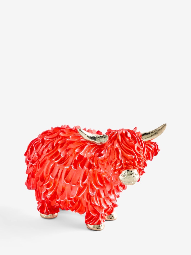 Neon Orange Hamish The Highland Cow Small Ornament - Image 3 of 3 Neon Orange Hamish The Highland Cow Small Ornament - Image 3 of 3