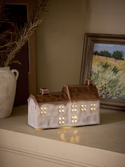 Natural Autumn Light Up Ceramic House - Image 1 of 4