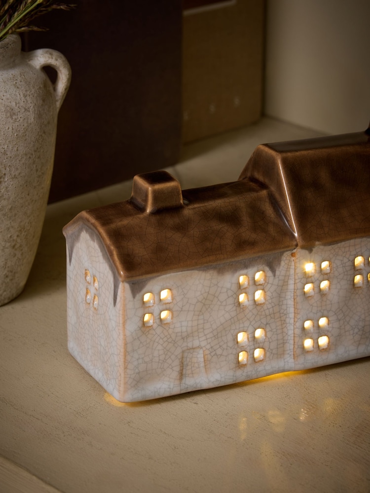 Natural Autumn Light Up Ceramic House - Image 4 of 4 Natural Autumn Light Up Ceramic House - Image 4 of 4