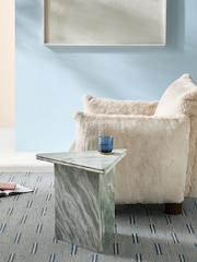 MADE.COM Light Green Marble Bria Side Table - Image 1 of 5
