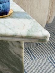 MADE.COM Light Green Marble Bria Side Table - Image 2 of 5