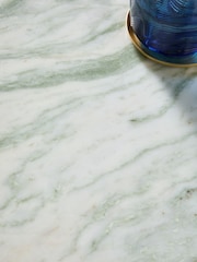 MADE.COM Light Green Marble Bria Side Table - Image 3 of 5