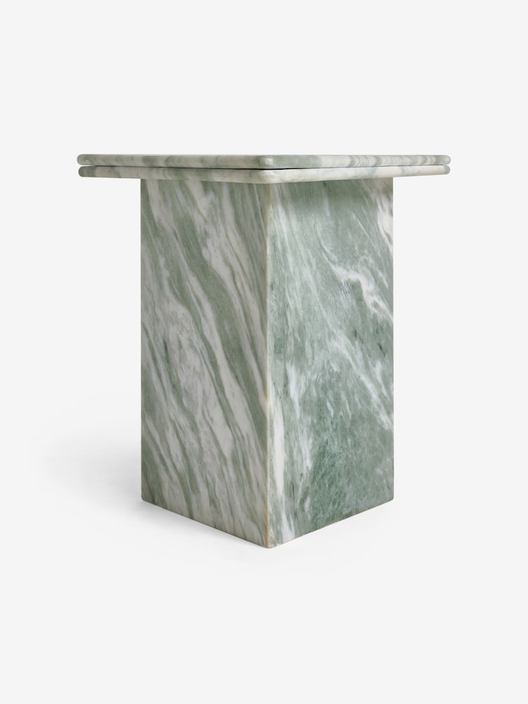 MADE.COM Light Green Marble Bria Side Table - Image 5 of 5