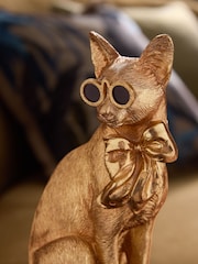 Gold Priscilla Cat Ornament - Image 3 of 3
