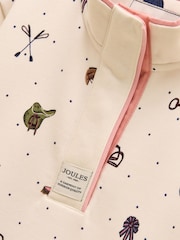 Joules Girls' Burnham Cream Funnel Neck Sweatshirt - Image 3 of 5