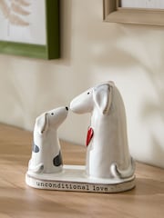 ornamento de cerâmica sentimental de cães - Imagem 1 de 3