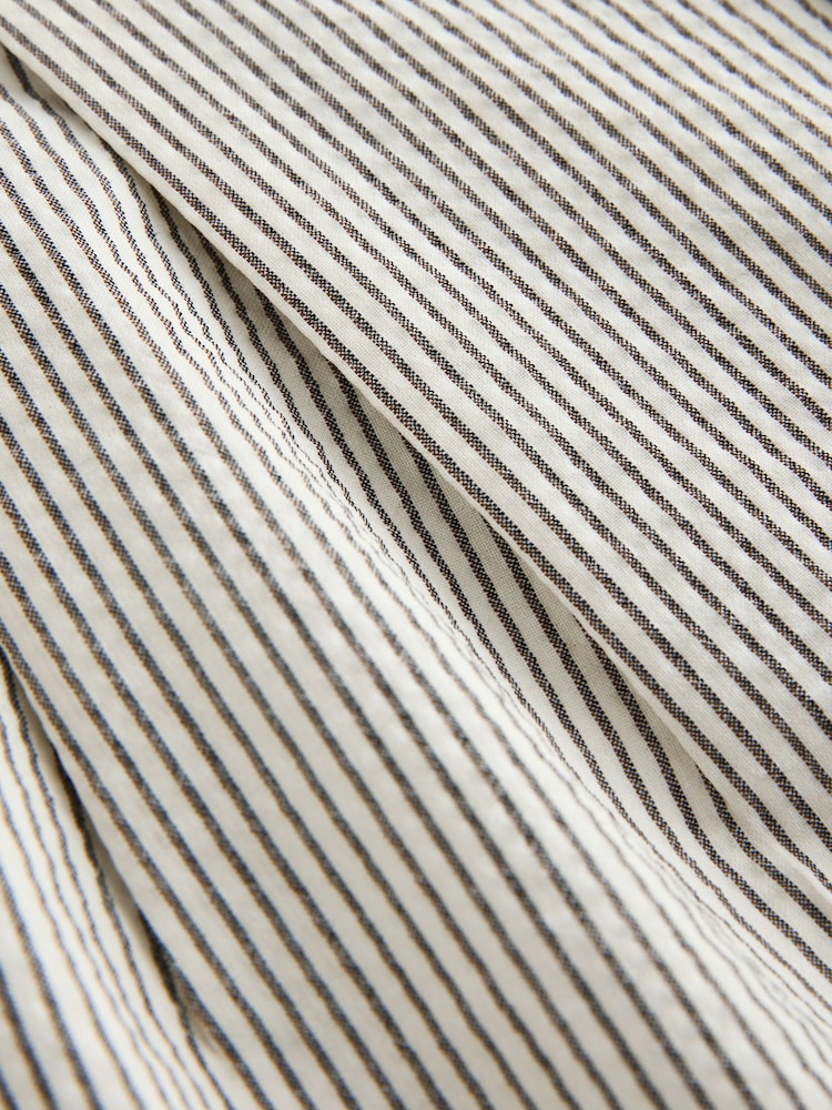 Ecru Archive Wool Rich Pleated Seersucker Texture Stripe Suit Trousers - Image 11 of 11