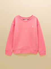 Joules Kids' Pink Crew Neck Sweatshirt And Shorts Set - Image 2 of 9