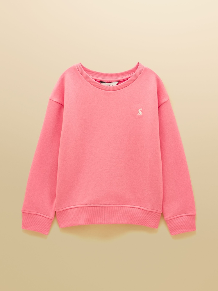 Joules Kids' Pink Crew Neck Sweatshirt And Shorts Set - Image 2 of 9