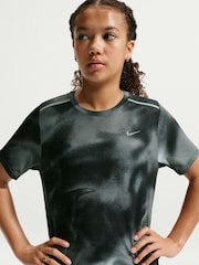 Nike Black DriFIT Miler Printed T-Shirt - Image 4 of 6