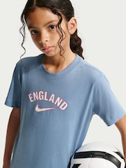 Nike Work Blue England Wordmark Graphic T-Shirt - Image 3 of 5