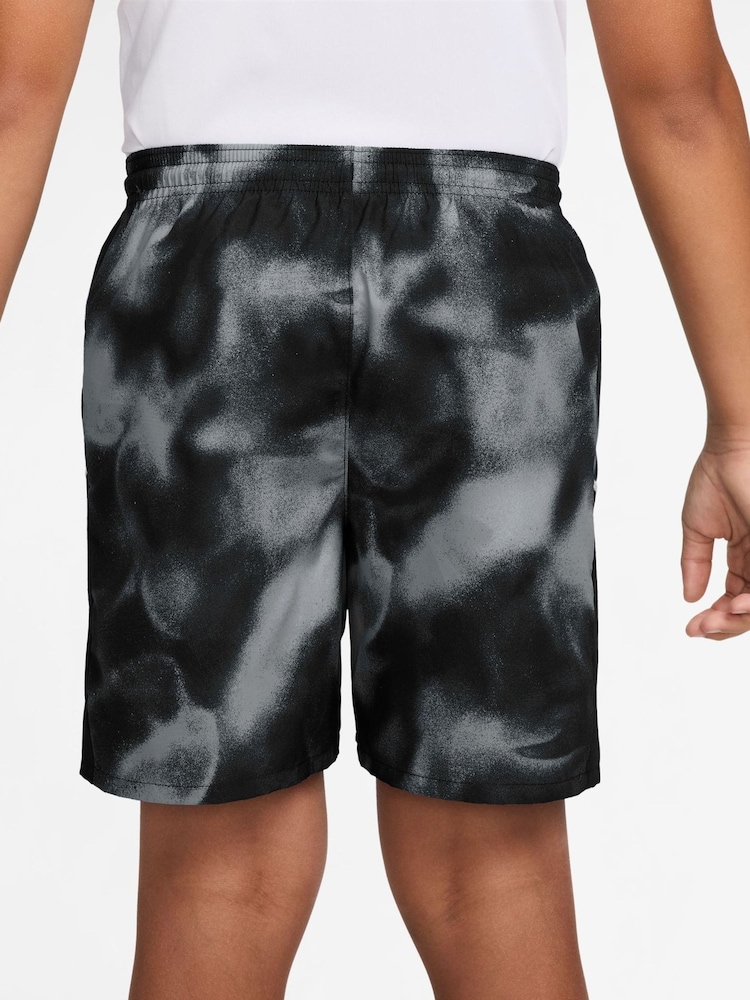 Nike Black Dri-FIT Miler Printed Shorts - Image 2 of 4