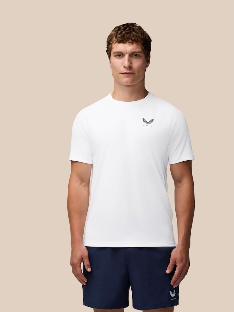 Castore White Adapt Training T-Shirt - Image 1 of 3 Castore White Adapt Training T-Shirt - Image 1 of 3