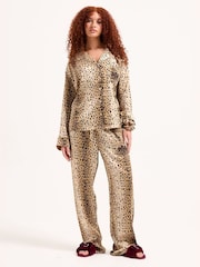 Juicy Couture Animal Tamzin Satin Shirt & Joggers Set - Image 3 of 3