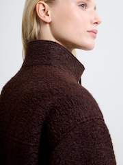 French Connection Brown Dover Boucle Jacket - Image 3 of 5
