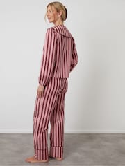 Threadbare Pink Check Peter Pan Collar Long Pyjamas Set - Image 3 of 4