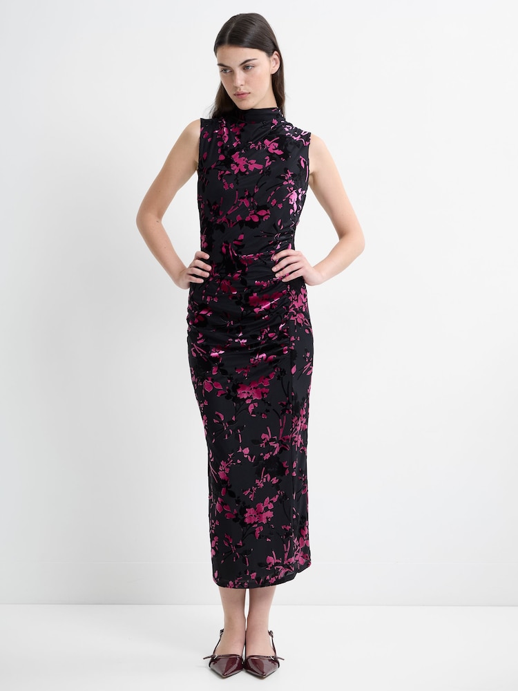 French Connection Pink Idina Burnout Dress - Image 1 of 4 French Connection Pink Idina Burnout Dress - Image 1 of 4