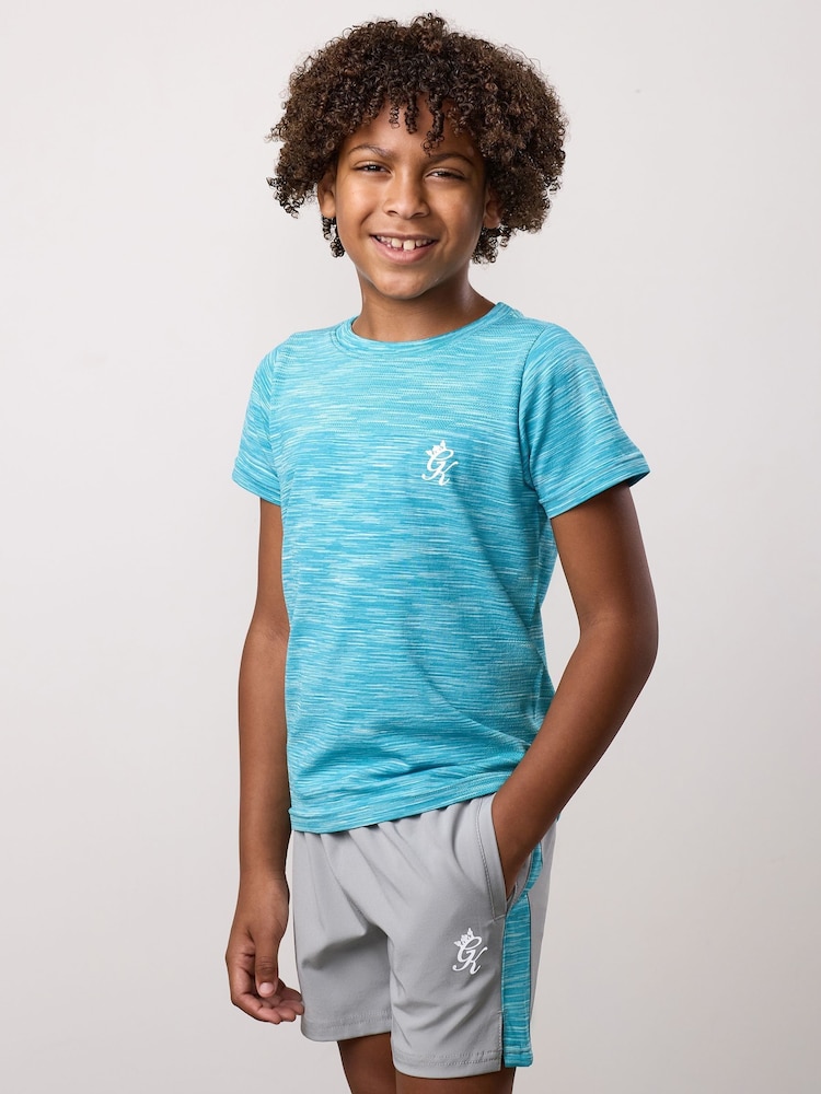 Gym King Blue Kids Space Dye T-Shirt - Image 2 of 4