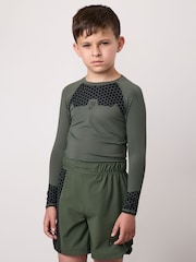 Gym King Green Kids Combat Long Sleeve Rash Guard - Image 2 of 4
