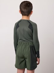 Gym King Green Kids Combat Long Sleeve Rash Guard - Image 3 of 4