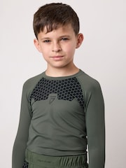 Gym King Green Kids Combat Long Sleeve Rash Guard - Image 4 of 4
