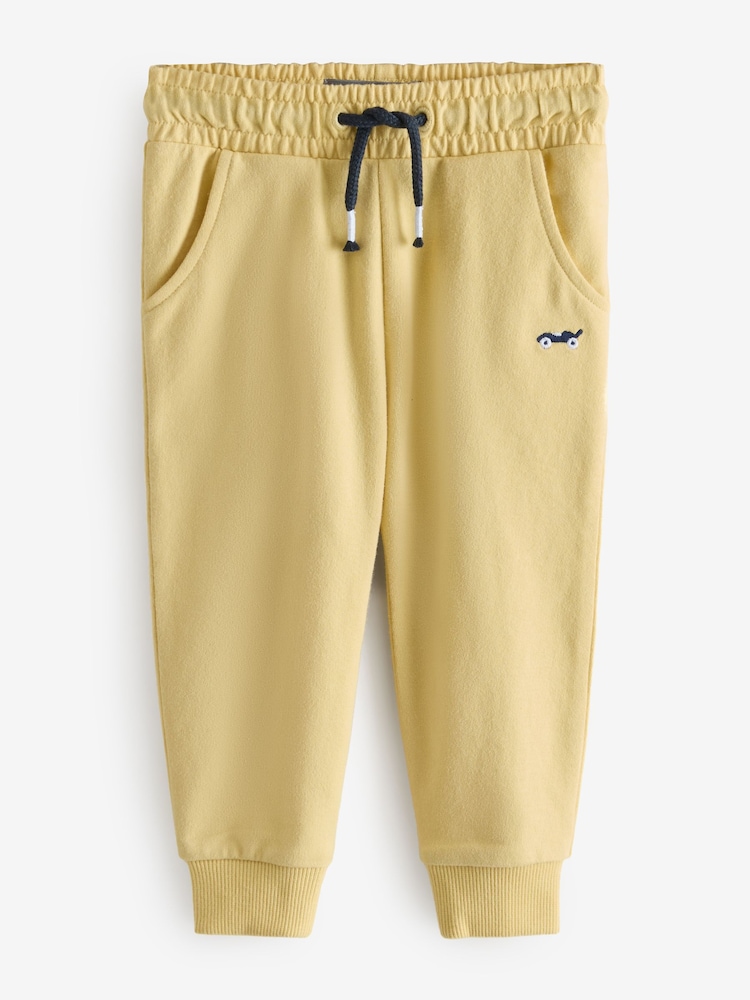 Lemon Yellow Car Embroided Pull On Joggers - Image 1 of 1