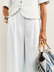 White Wide Leg Trousers - Image 4 of 7