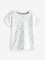 Light Blue Short Sleeve Palm Tree Print T-Shirt - Image 1 of 1