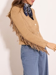 Lipsy Studded Fringe Faux Suede Festival Jacket - صورة 4 من 4