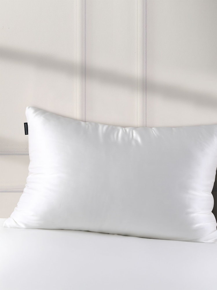 Duchamp Bright White Luxury Mulberry Silk Pillowcase - Image 1 of 2 Duchamp Bright White Luxury Mulberry Silk Pillowcase - Image 1 of 2