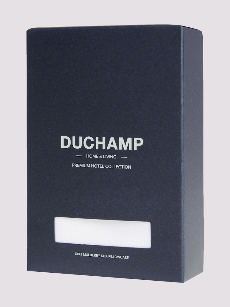 Duchamp Bright White Luxury Mulberry Silk Pillowcase - Image 2 of 2 Duchamp Bright White Luxury Mulberry Silk Pillowcase - Image 2 of 2