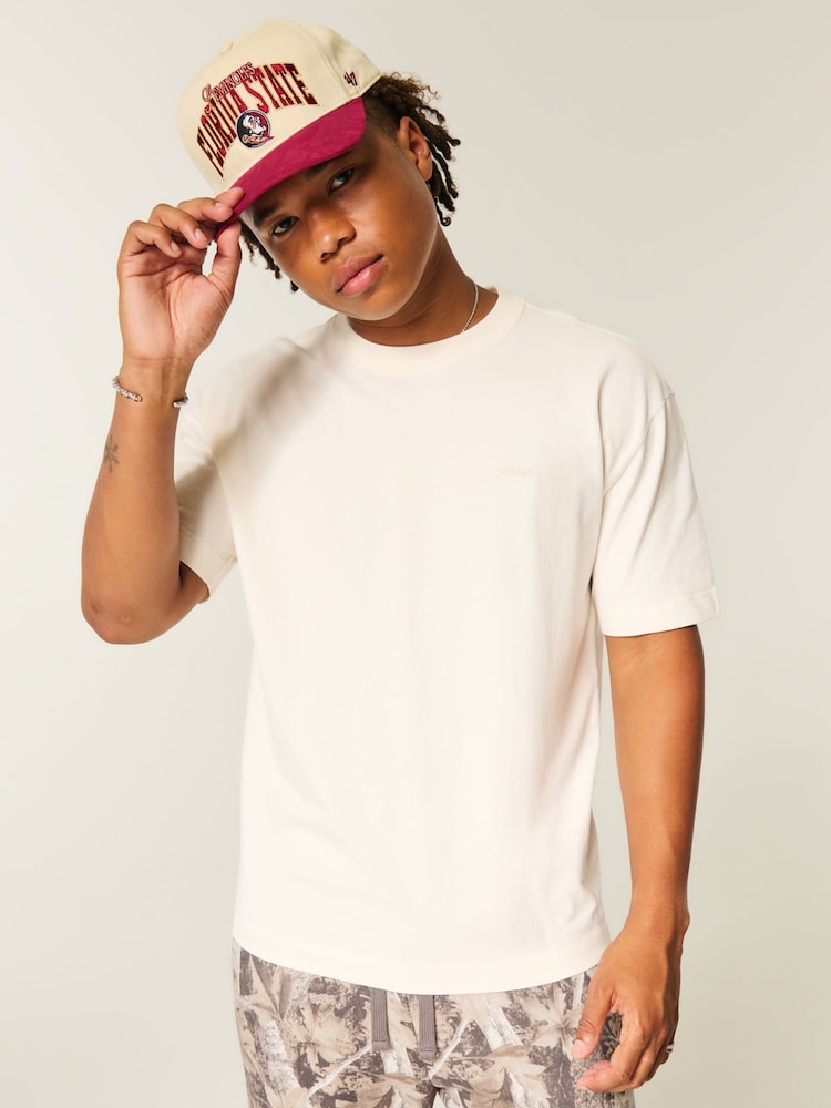 Heavyweight Boxy Micro Logo Short Sleeve T-Shirt - Image 1 of 4 Heavyweight Boxy Micro Logo Short Sleeve T-Shirt - Image 1 of 4