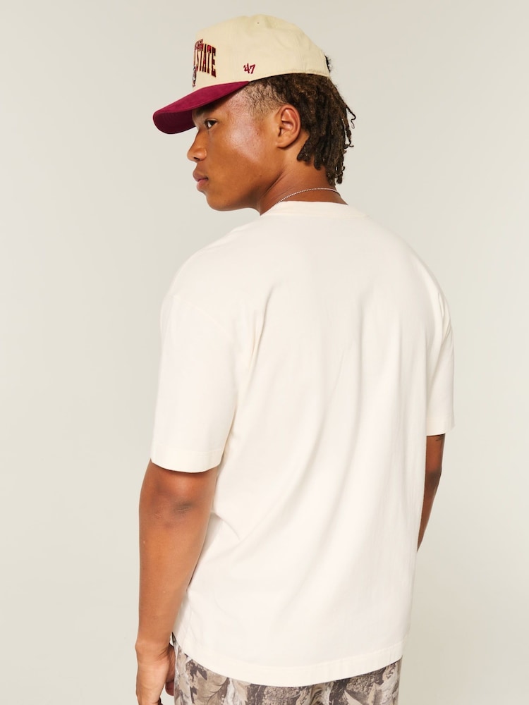 Heavyweight Boxy Micro Logo Short Sleeve T-Shirt - Image 2 of 4 Heavyweight Boxy Micro Logo Short Sleeve T-Shirt - Image 2 of 4