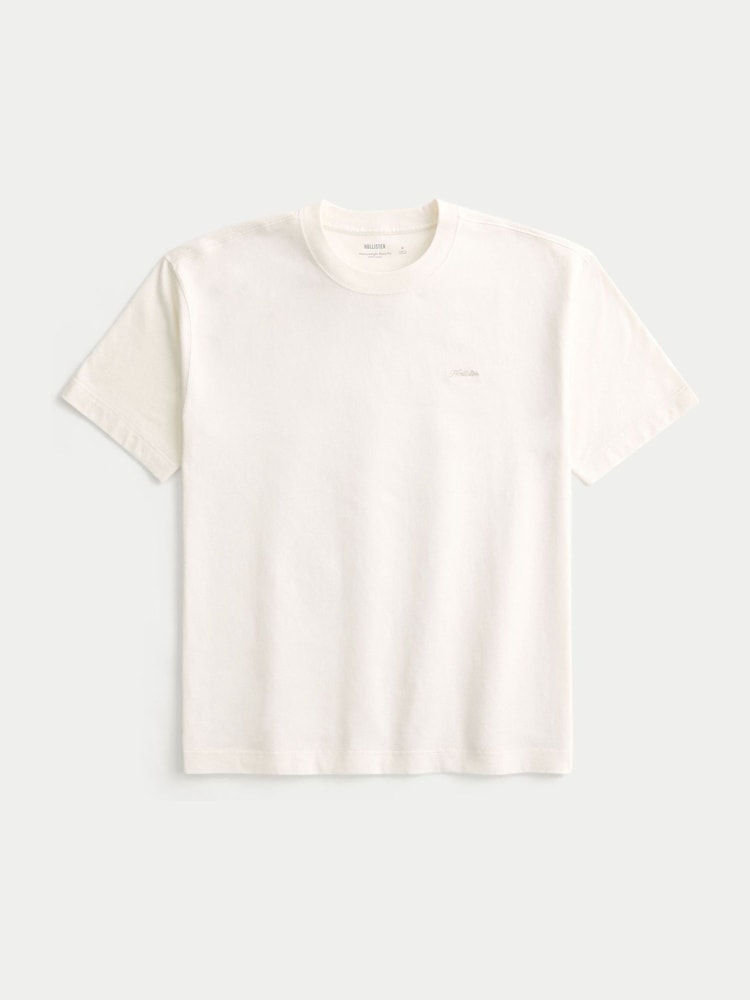 Heavyweight Boxy Micro Logo Short Sleeve T-Shirt - Image 4 of 4 Heavyweight Boxy Micro Logo Short Sleeve T-Shirt - Image 4 of 4