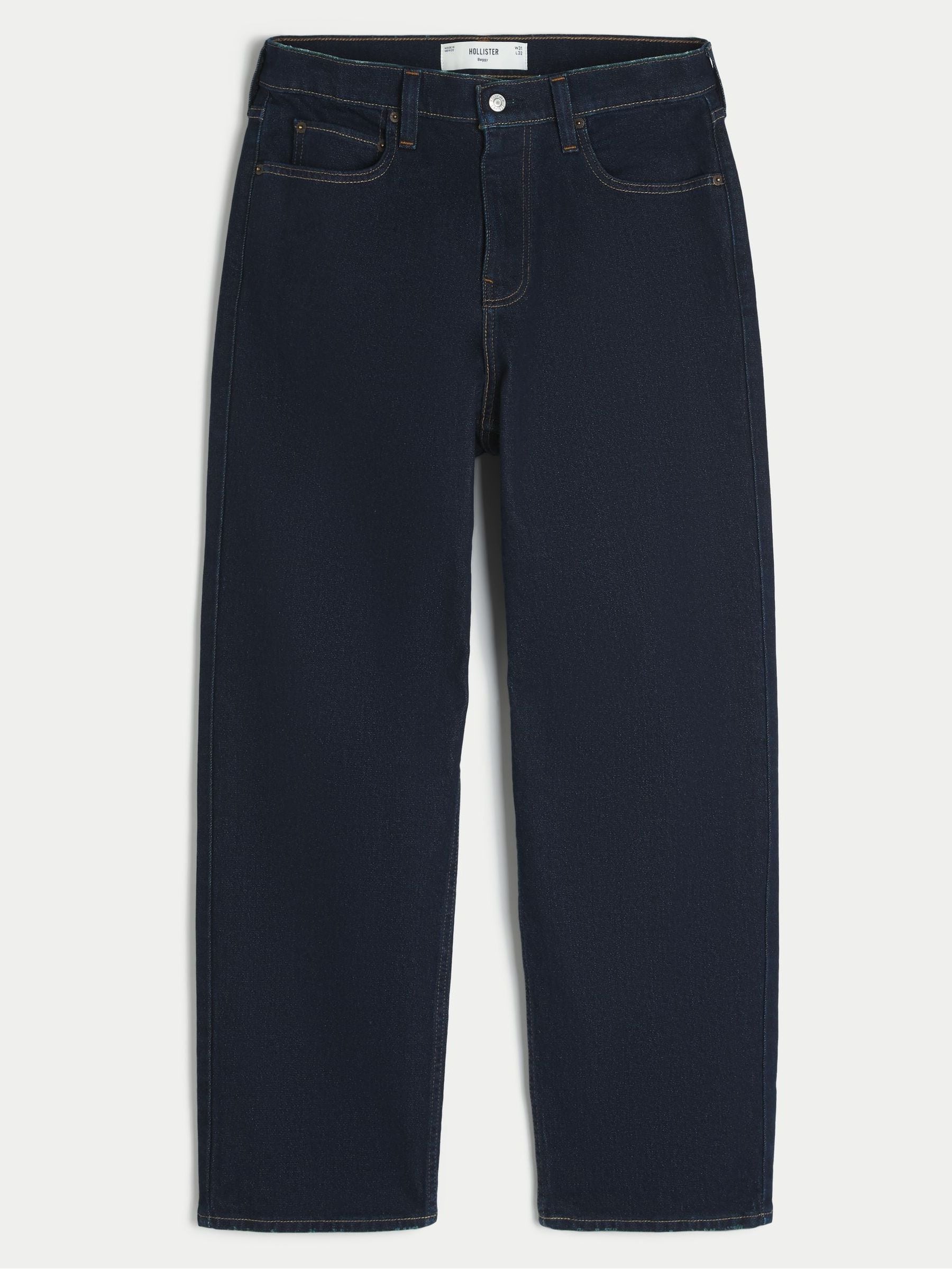 Buy Hollister Blue Baggy Rinse 5 Pocket Jeans from Next Canada