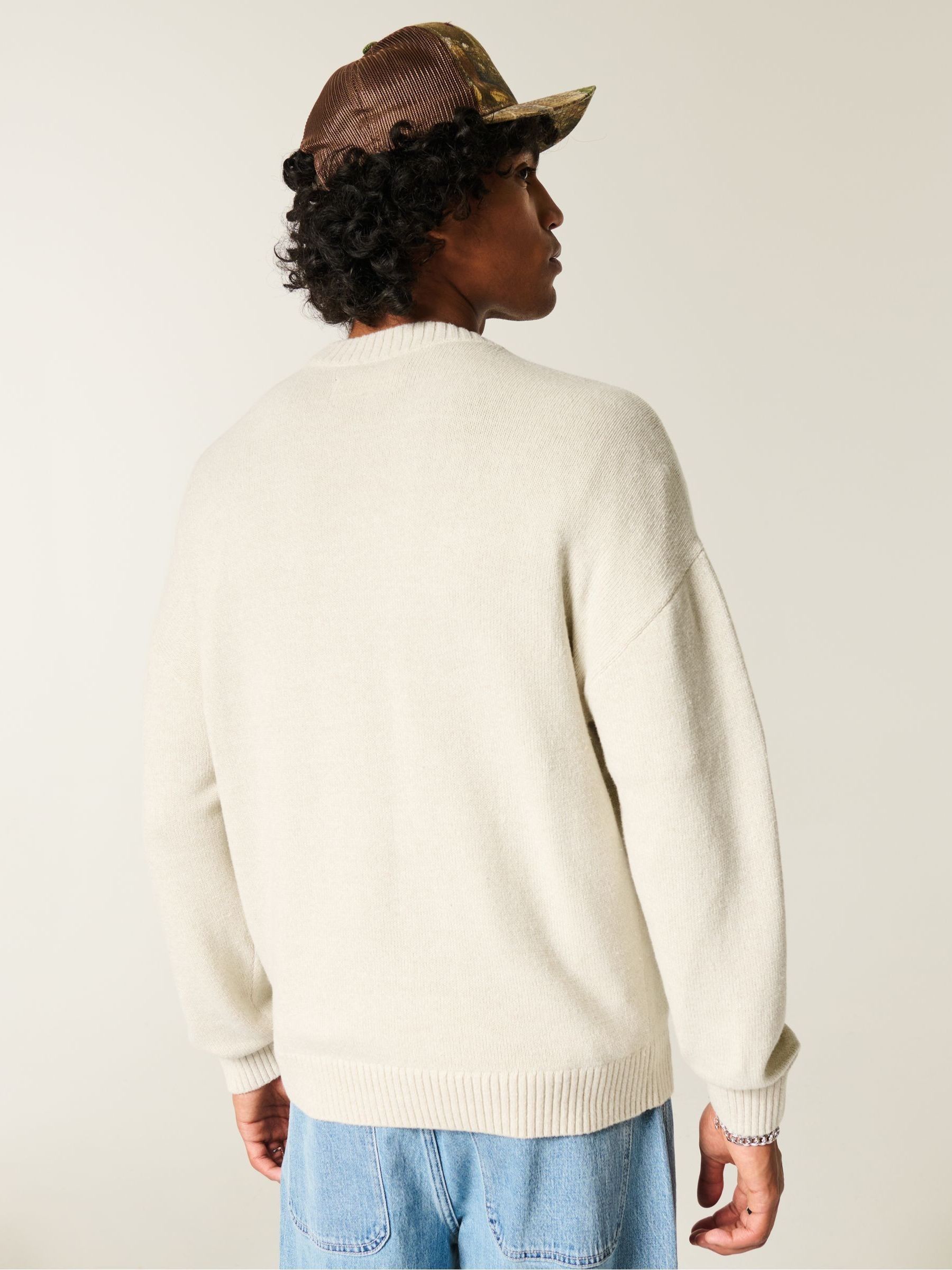 Buy Hollister Cream Crew Neck Apres Ski Sweatshirt from Next USA
