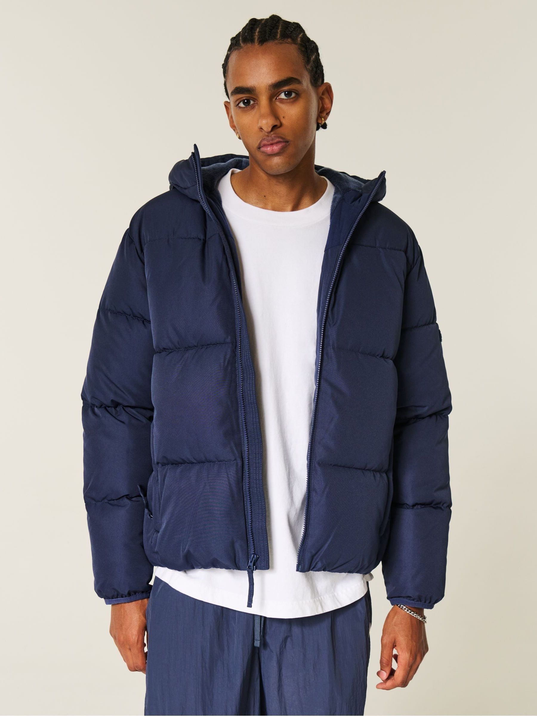 Buy Hollister Blue Core Puffer Coat from Next USA