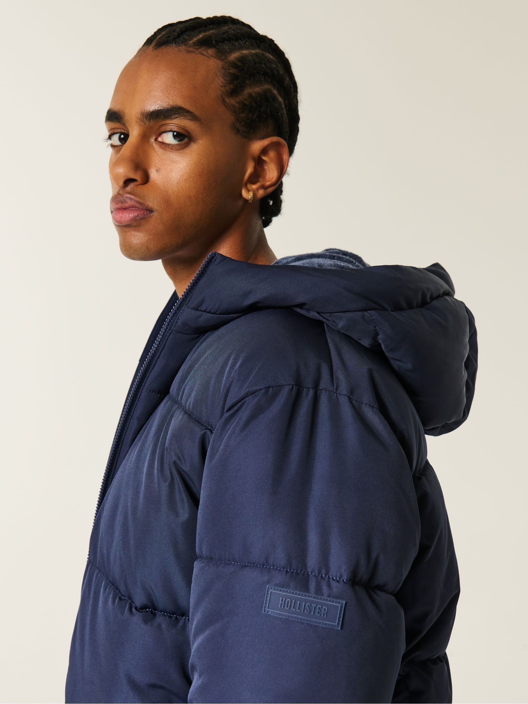 Buy Hollister Blue Core Puffer Coat from Next USA