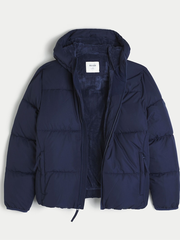 Buy Hollister Blue Core Puffer Coat from Next USA