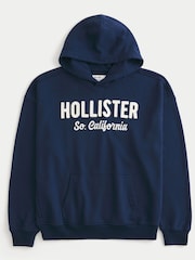 Hollister Blue Logo Hoodie - Image 4 of 6