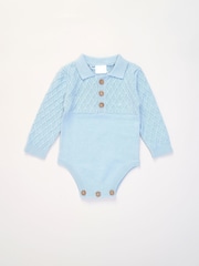 Rock-A-Bye Baby Boutique True knit Bodysuit with Rib Leggings And Hat Outfit Set - Image 3 of 5