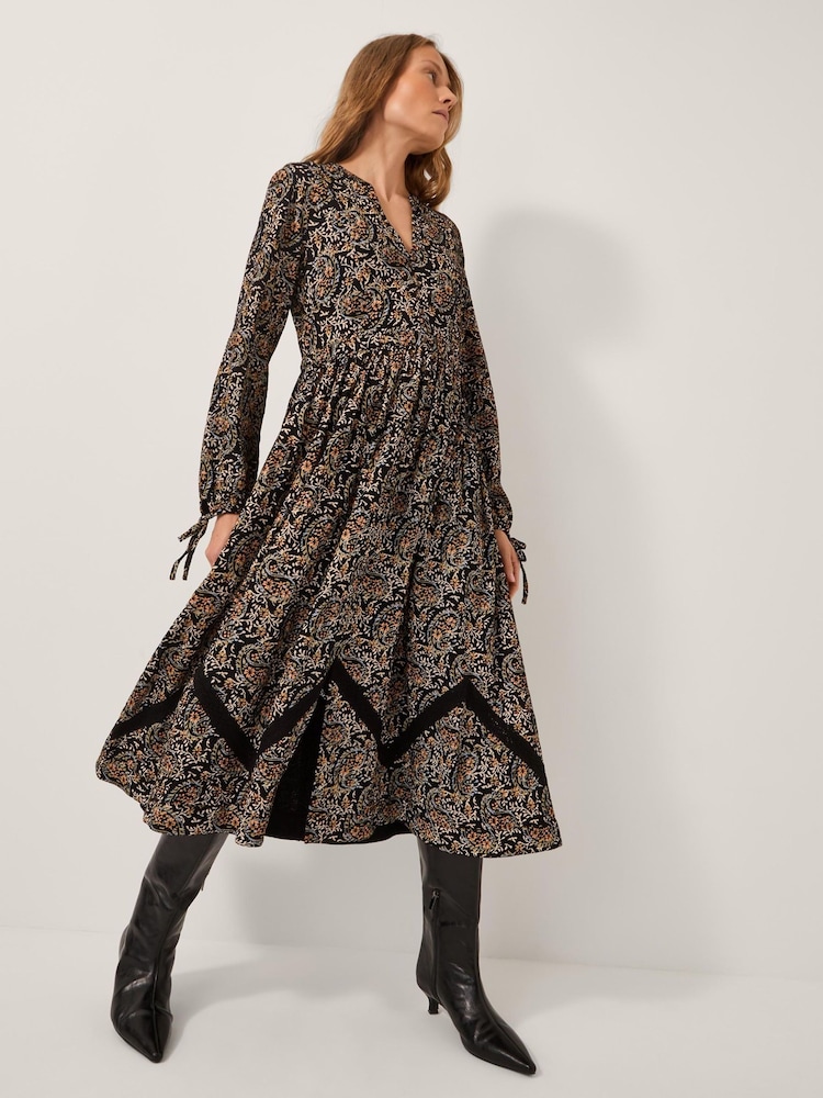 Monsoon Blue Mabel Floral Jersey Midi Dress - Image 1 of 4 Monsoon Blue Mabel Floral Jersey Midi Dress - Image 1 of 4