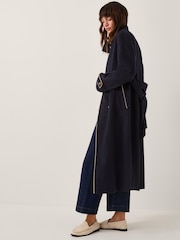 Monsoon Blue Harriet Funnel Doubled Breasted Coat - Image 1 of 4