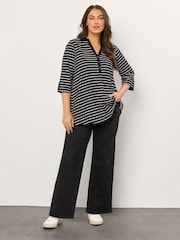 Evans Premium Wide Leg Black Jeans - Image 2 of 5