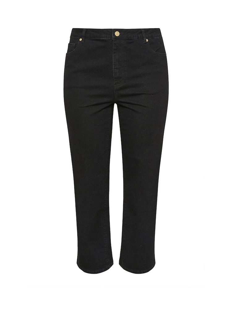 Evans Premium Wide Leg Black Jeans - Image 5 of 5 Evans Premium Wide Leg Black Jeans - Image 5 of 5
