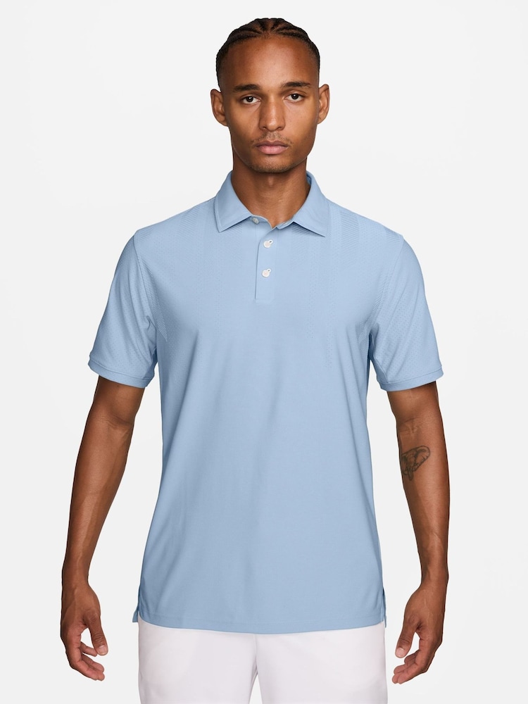 Nike Blue Dri-FIT Tailored Performance Golf Polo Shirt - Image 1 of 3 Nike Blue Dri-FIT Tailored Performance Golf Polo Shirt - Image 1 of 3